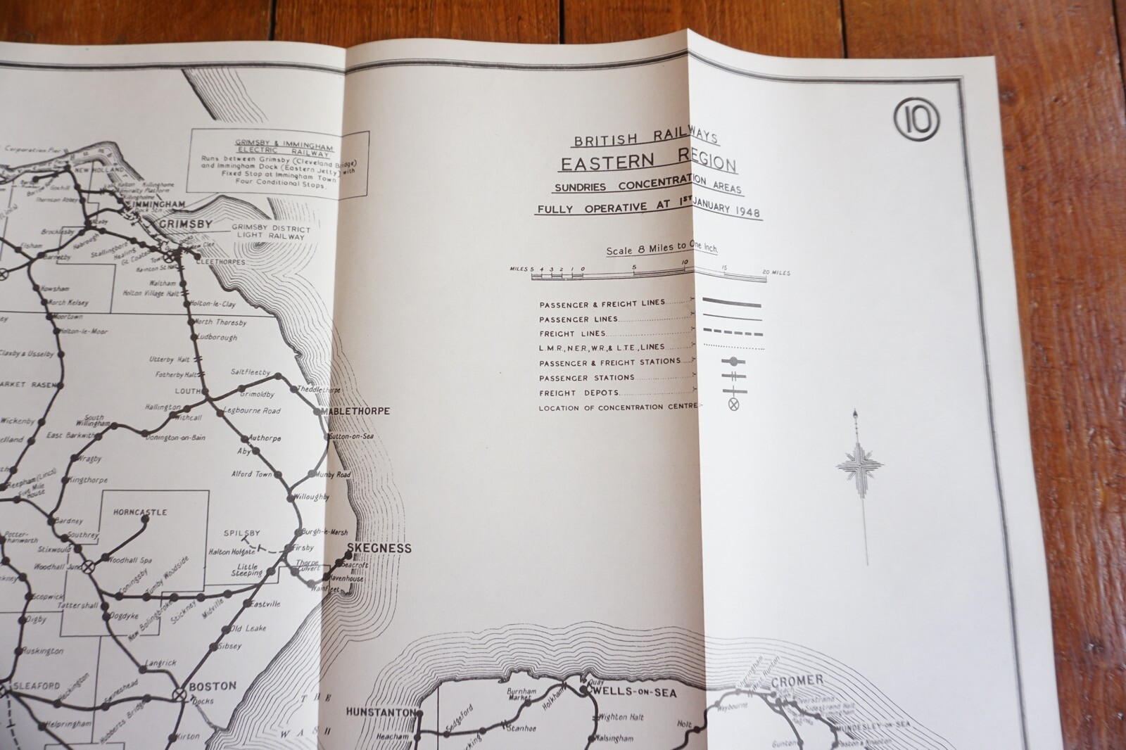 1958 Sundries Concentrations Areas 1948 Eastern Region Railway Map