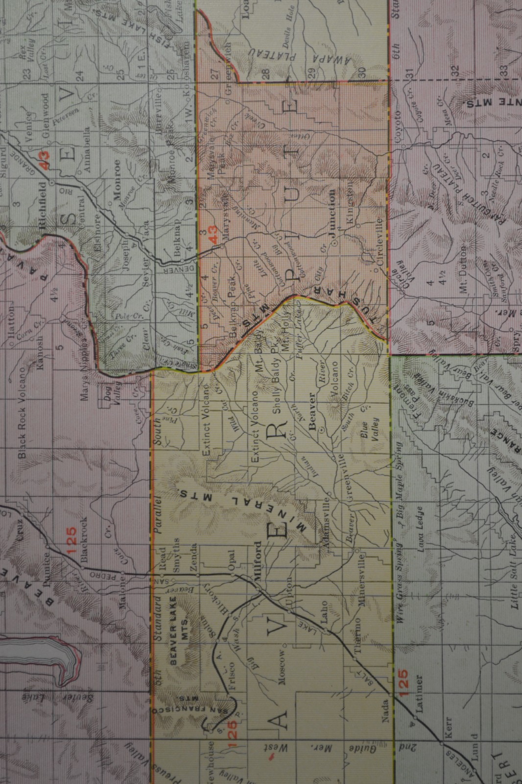 UTAH – 1912 – RAND-McNALLY NEW COMMERCIAL ATLAS – SHOWS RAILROADS