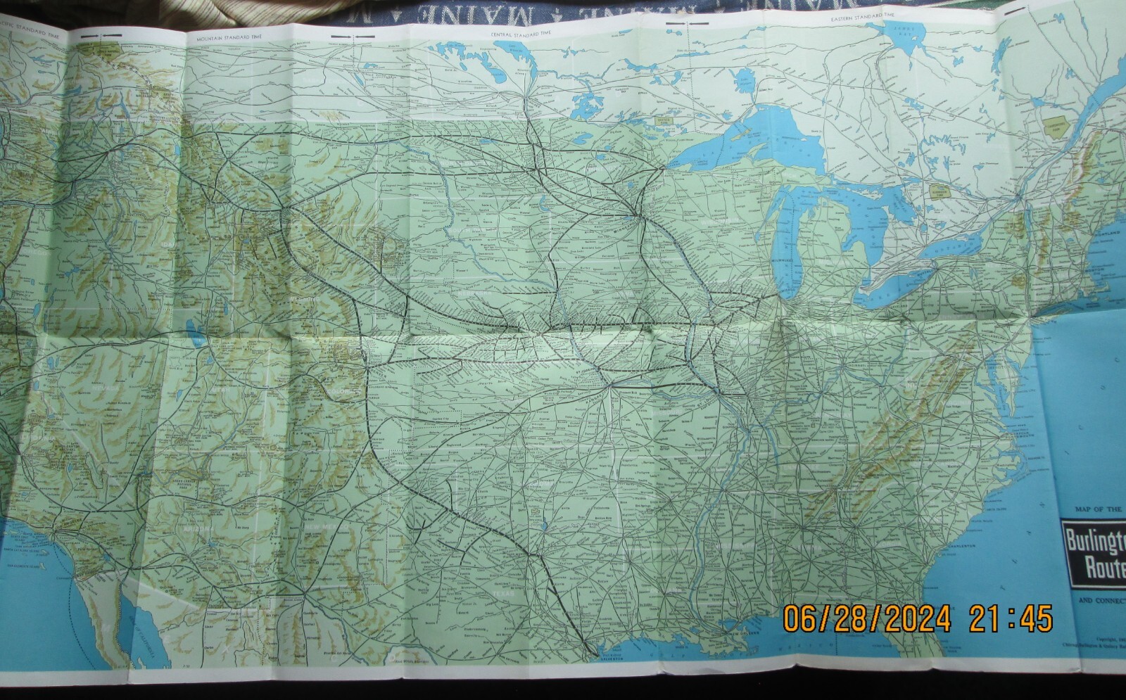 Burlington route map A guide to America’s favorite vacation land 1963