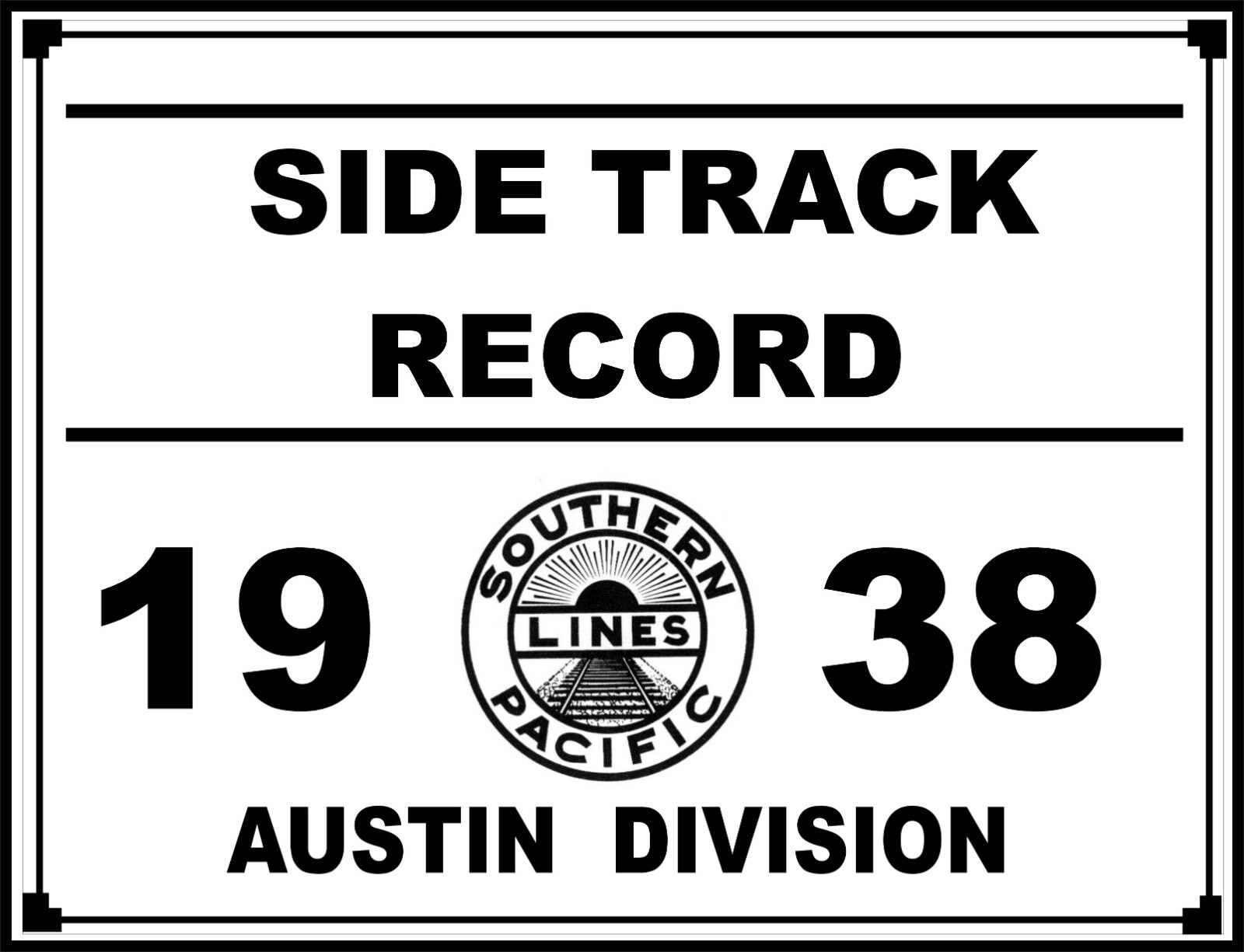 Texas & New Orleans T&NO 1938 Austin Division Side Track Record Pages on DVD