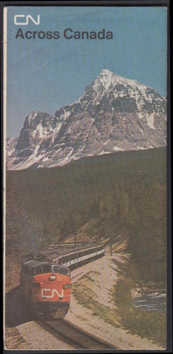Canadian National Railway Across Canada brochure & map 1974