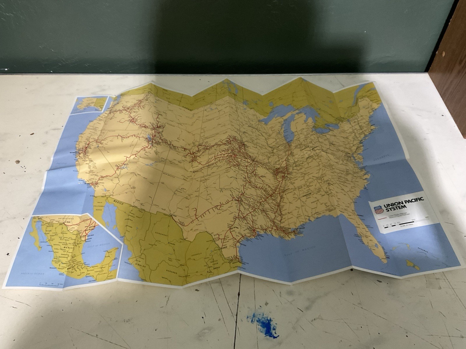 Union Pacific Missouri Pacific Fold-Out Map 1984