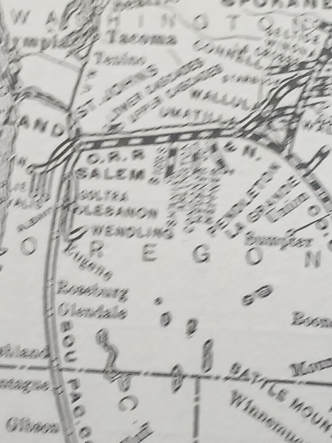 ~1906 Train Route Map UNION PACIFIC SYSTEM All Lines Oregon Short Line Railroad