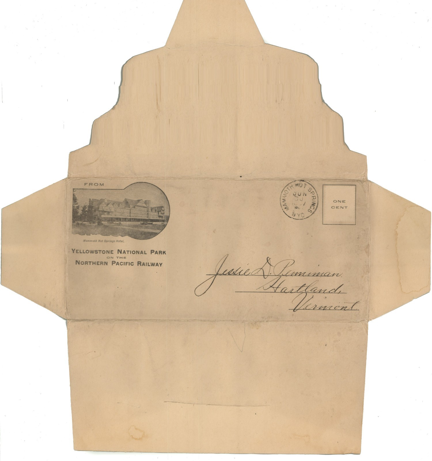 c. 1895 Poole Bros. View of Yellowstone National Park, Northern Pacific Railway