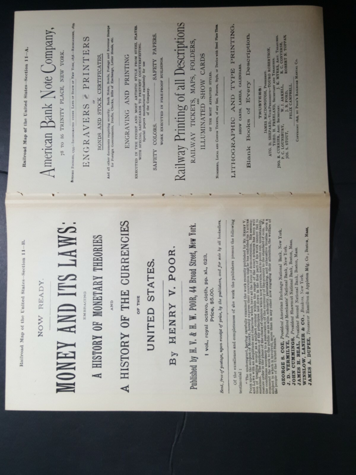 1898 rare MISSOURI IOWA color railroad map all RR stations & train routes 11×9