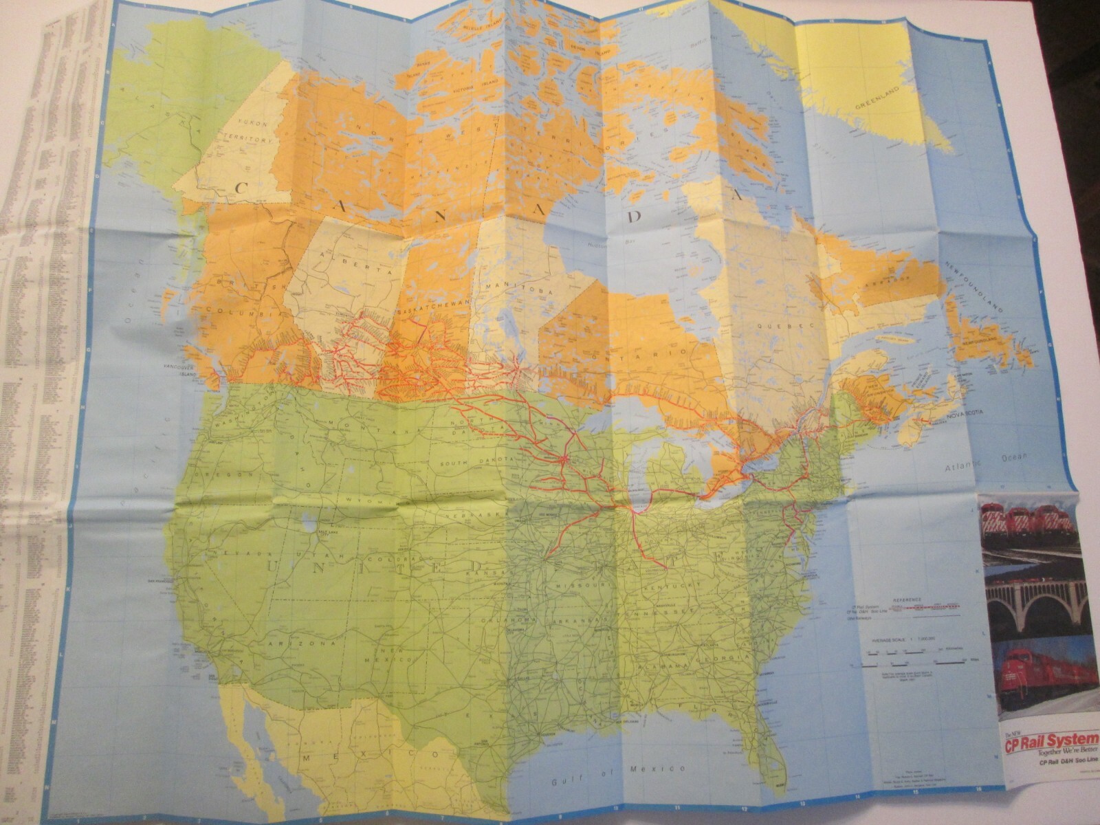 Canadian Pacific Rail System Map 1991
