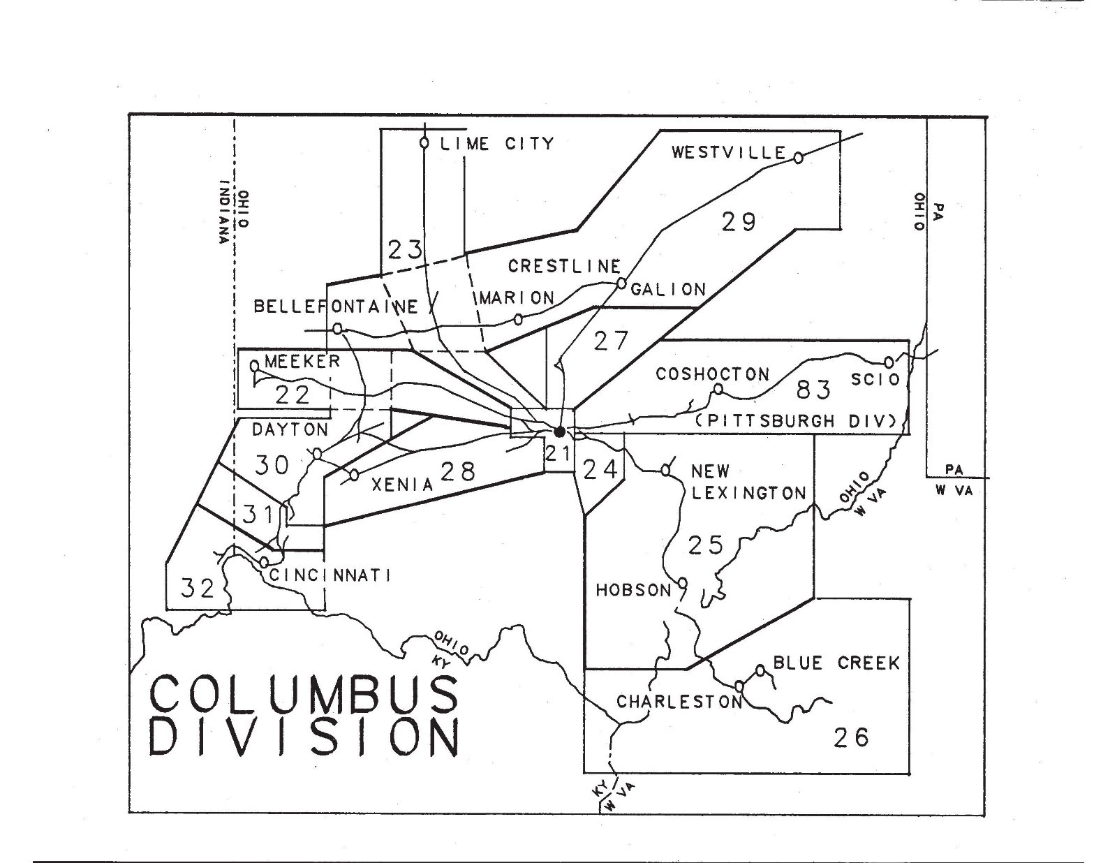 Conrail 1984 Columbus Zone-Track-Spot “ZTS” Maps PDF Pages on DVD