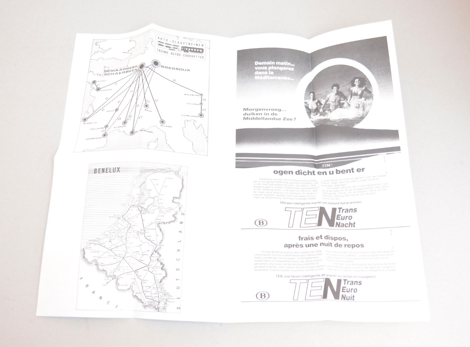 Railway Pocket Map TEE Trans Europ Express