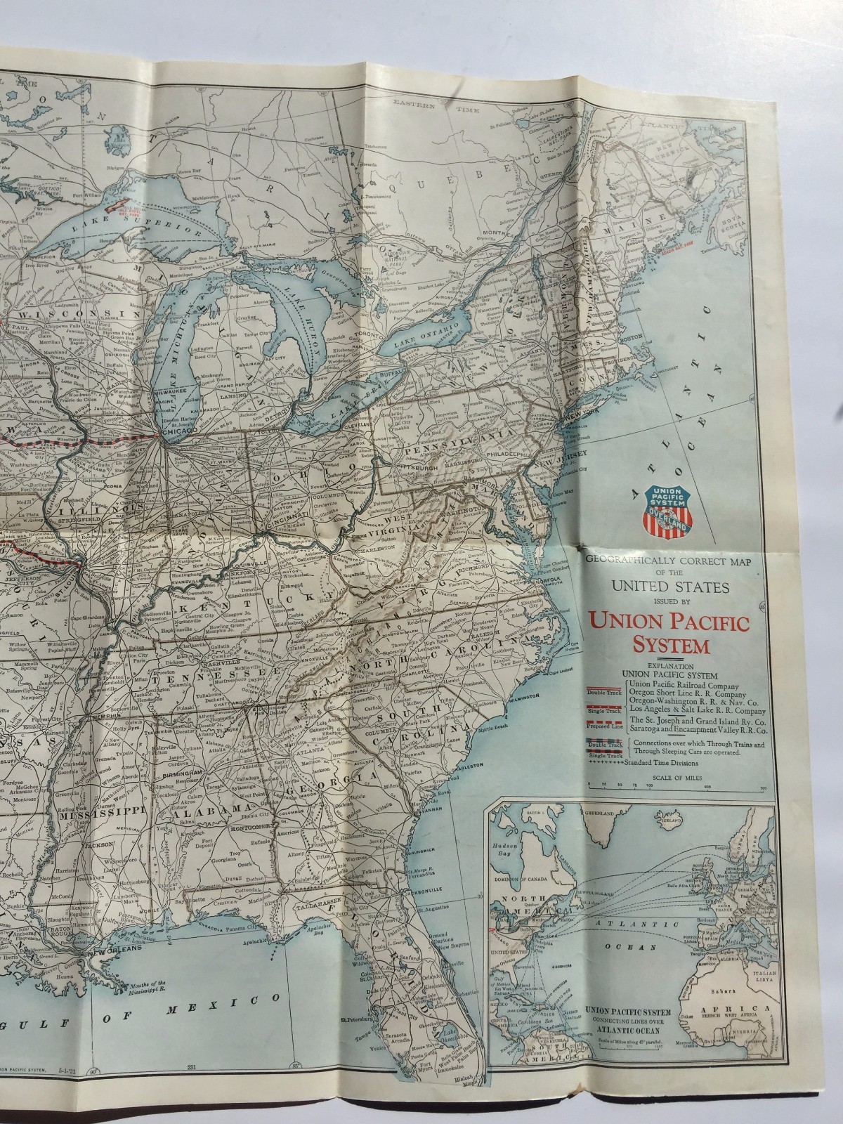 1931 Union Pacific Railroad / Train Map and Brochure