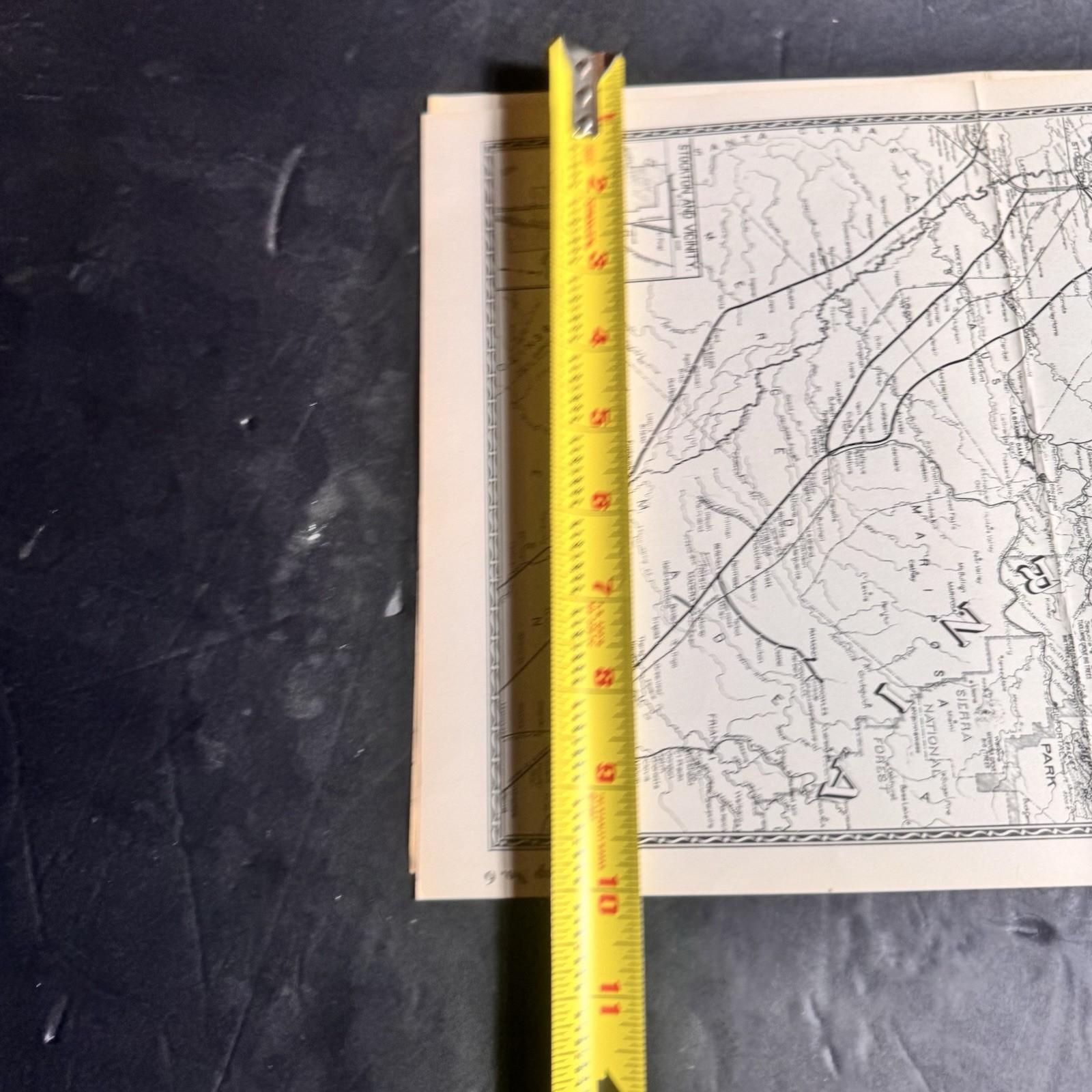 Vtg Southern Pacific Railroad Double Sided Map Western & Stockton Div Map 5 & 6