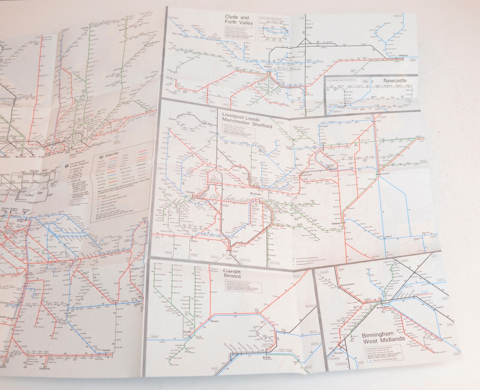 Railway Map British Rail Passenger Network Map 1985-86