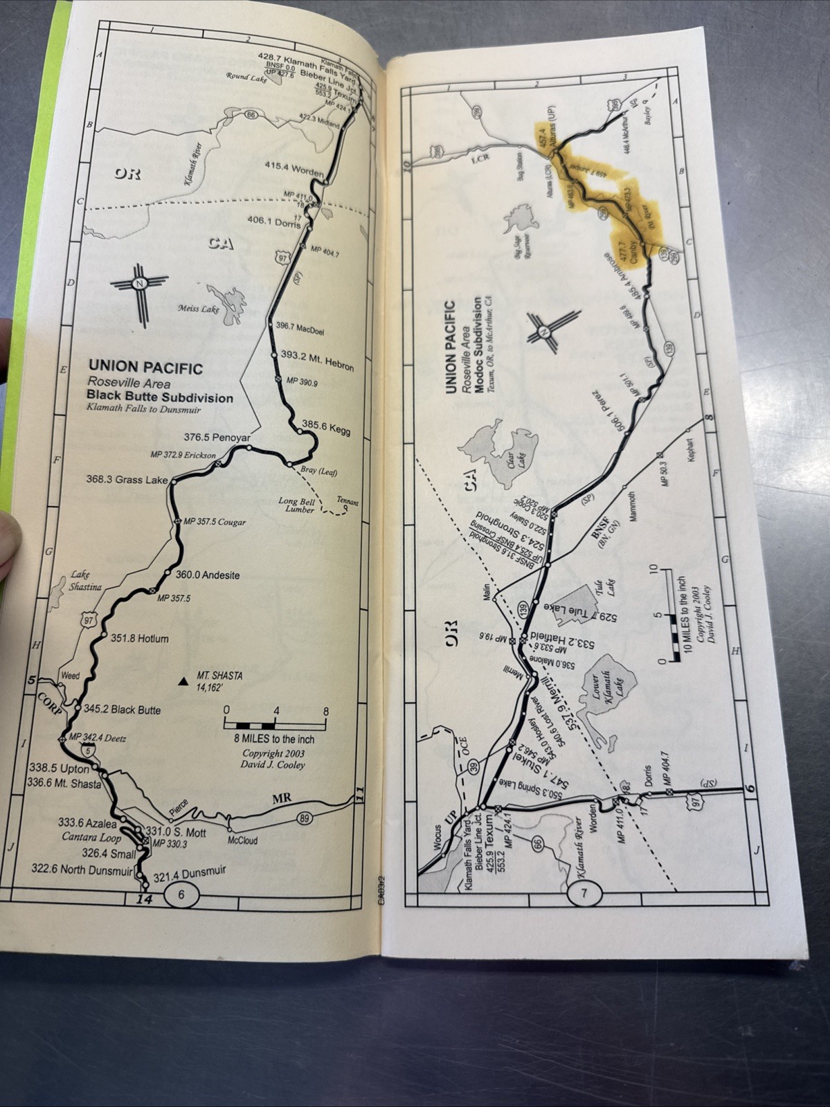 2005 California Railroad Map Pocket Guide. All The State Including Station Index