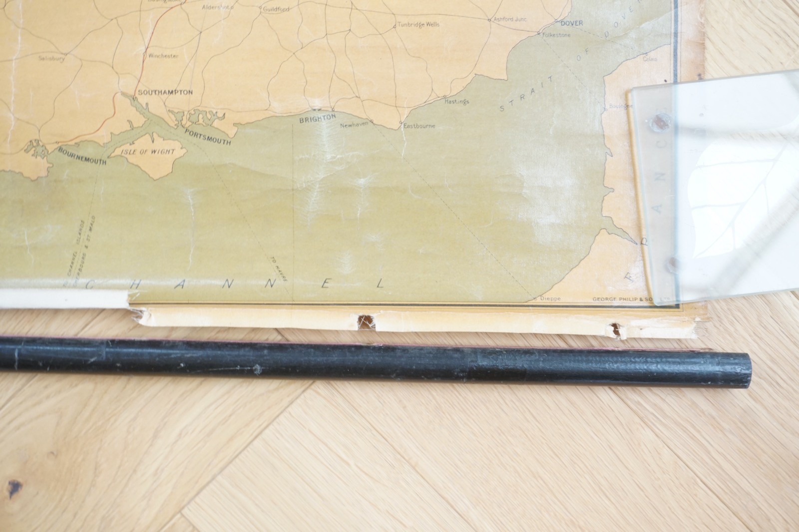 LNER Railway Map Linen Backed for Display in Train Station c1930s