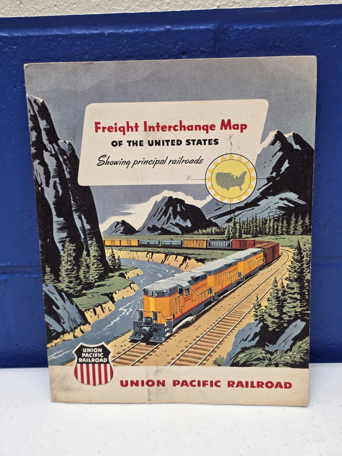 Map Freight Interchange Map of the United States Showing Principal Railroads UP