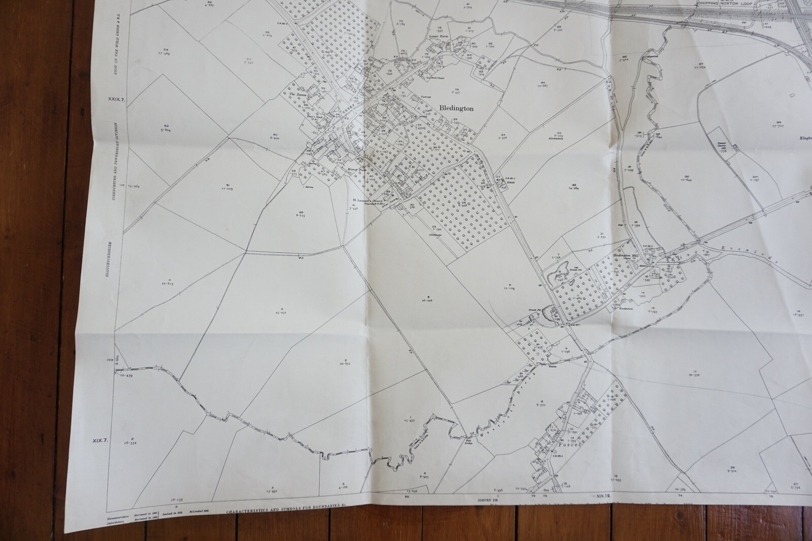 1922 Kingham GWR Chipping Norton Gloucester Railway OS Railway Map
