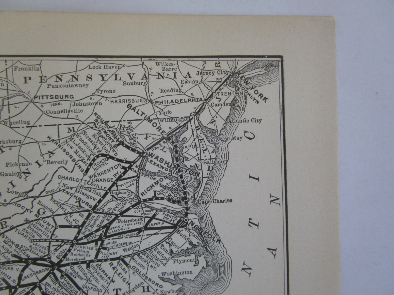 SOU DATED 1904 SOUTHERN RAILWAY SYSTEM Map from 1904 Poor’s Railroad Manual.