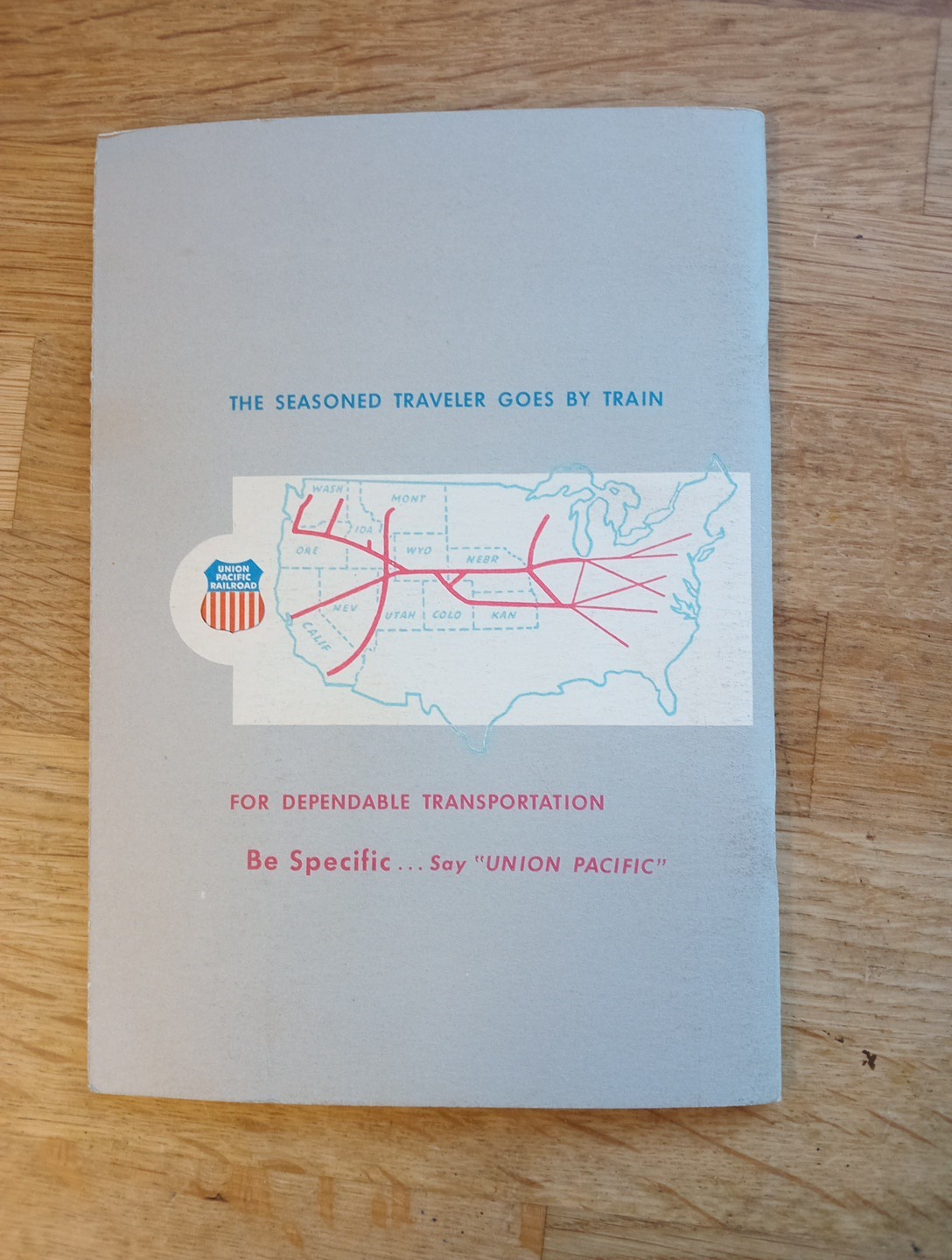 Fab Vintage Pacific Northwest Union Pacific Railroad Brochure 1940s Map