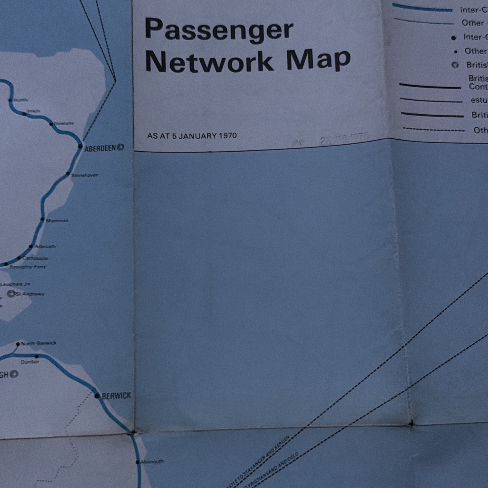 British Rail Passenger Network Map X2 1970 railways Beecham report vintage train