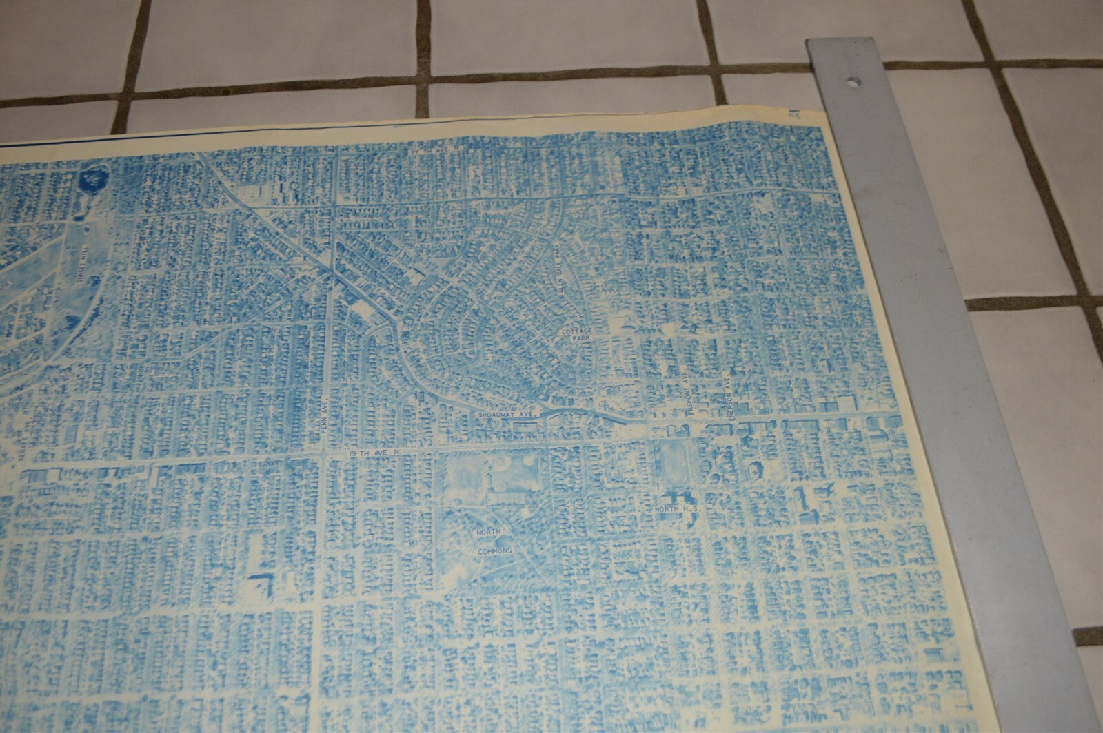 1958 Minnesota Hwy Dept Minneapolis West Lyndale 7th -27th Ave N Aerial Map