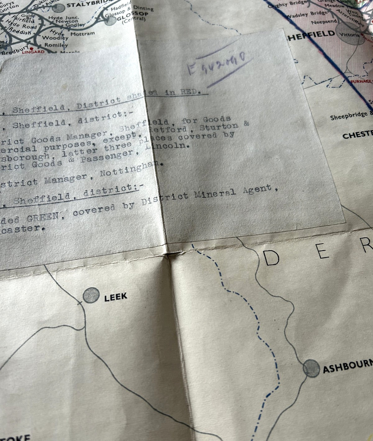 LNER Colliery Railway Map Linen 1936 Yorks Notts Derbys Lancs Cheshire N Wales