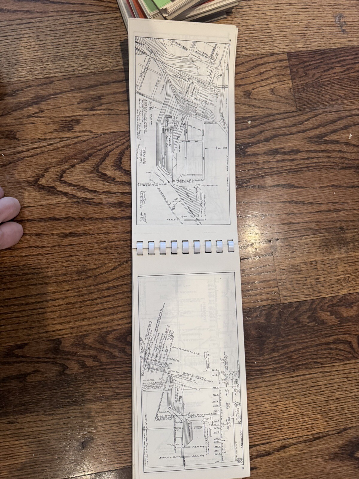 ATSF Santa Fe Track Chart Binder 2 1972 Kansas City Holliday Ottawa Tulsa Empria