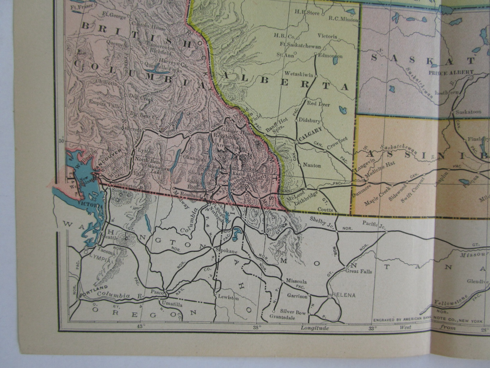 2 CANADA DATED 1904 Poor’s Manual Railroad Maps. EASTERN + WESTERN Sections