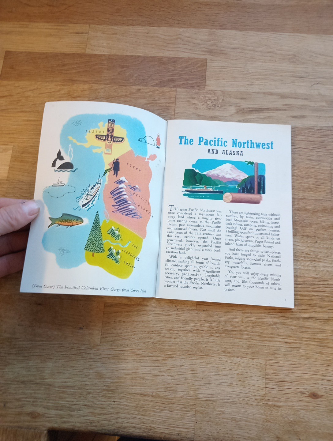 Fab Vintage Pacific Northwest Union Pacific Railroad Brochure 1940s Map