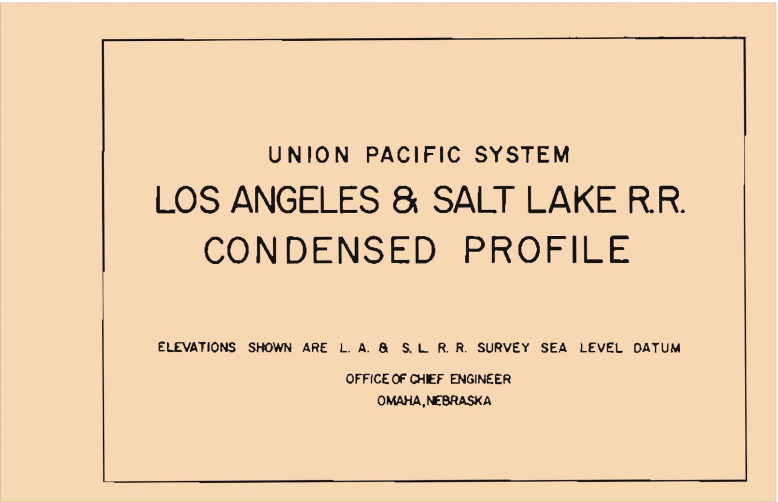 Union Pacific 1976 Los Angeles and Salt Lake Railroad Profiles PDF Pages on DVD