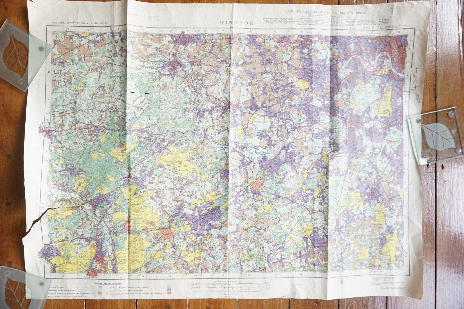 1933 Windsor Land Utilisation Survey Railway OS Map