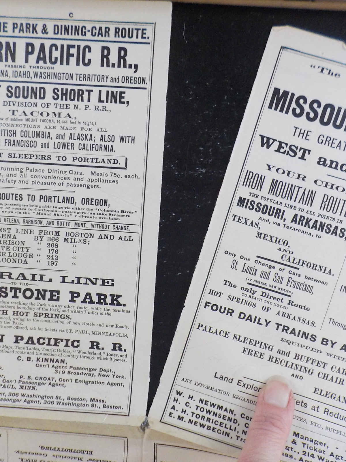 Map ABC Pathfinder Railway Guide Map Eastern Division Oct 1887