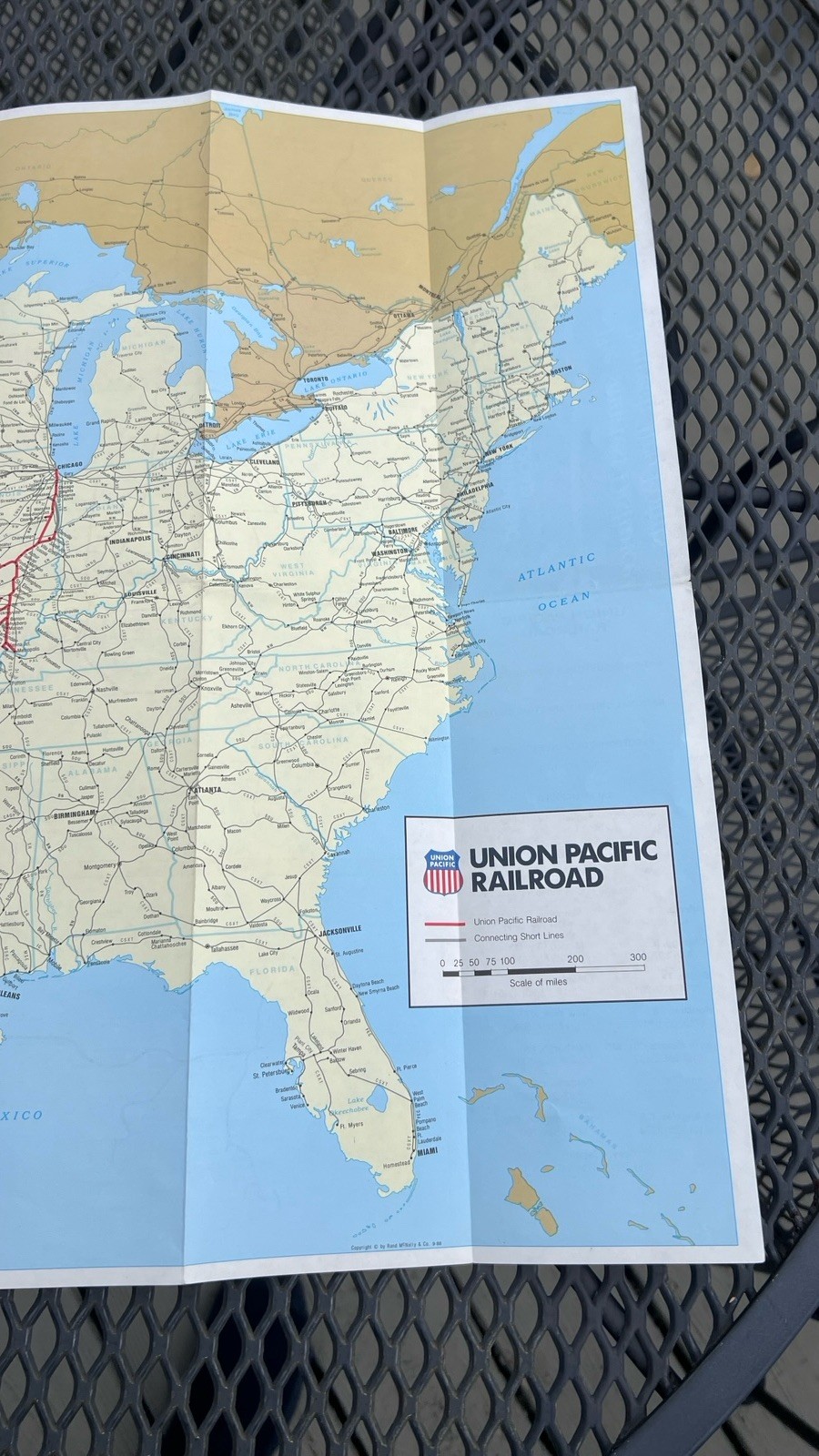 Union Pacific Railroad 1988 System Map UPR