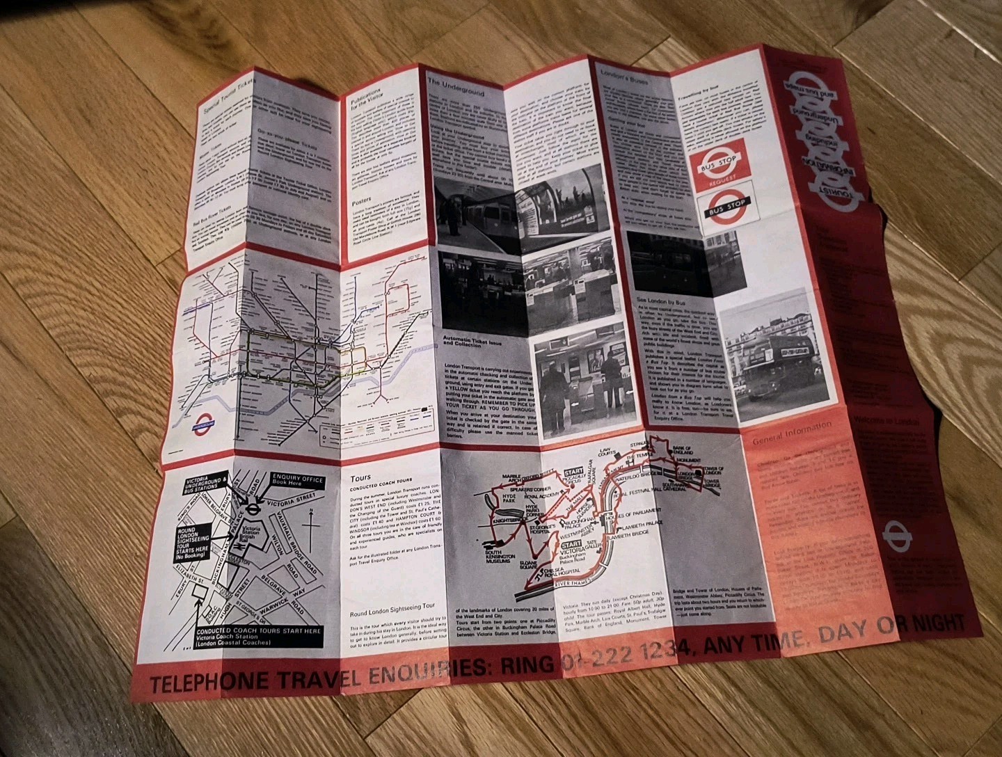 London Transport Underground Tourist Info & Bus Maps 1971