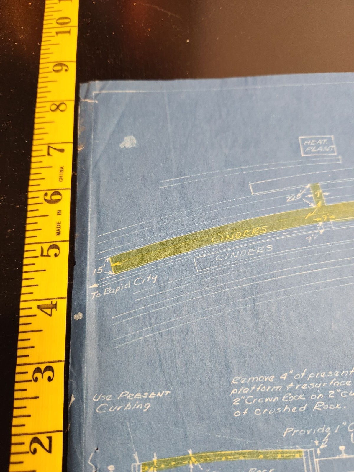 CMSTP&P RR Engr. Dept. 1939 Blueprint Sketch Of Stat Platform Rock Marquette IA
