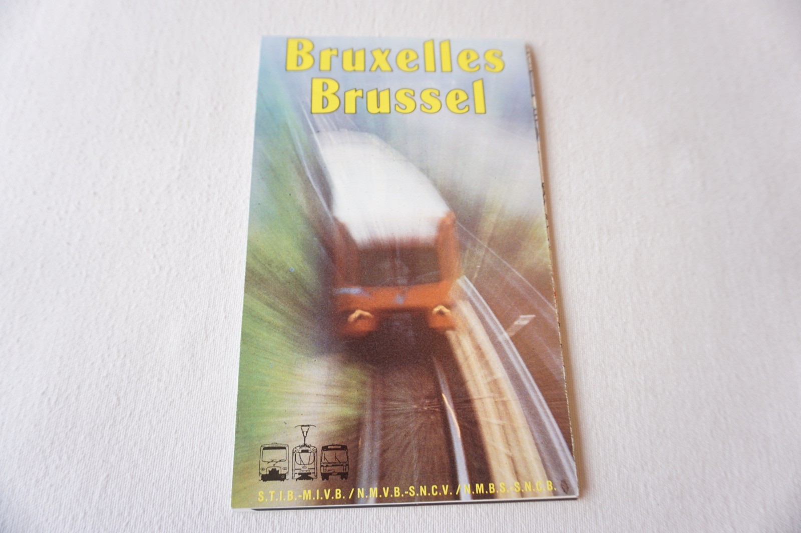 1989 Belgium Brussels Tram Tramways Railway Bus Map
