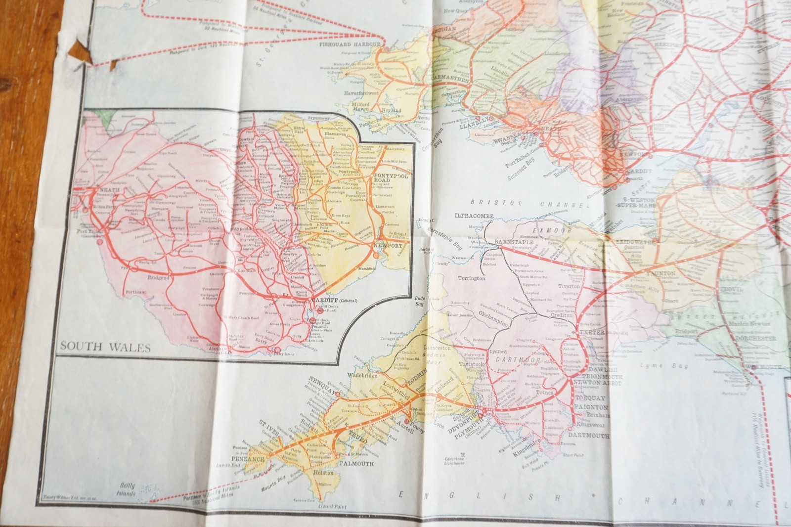 GWR Great Western Railway Map 66cm x 50cm