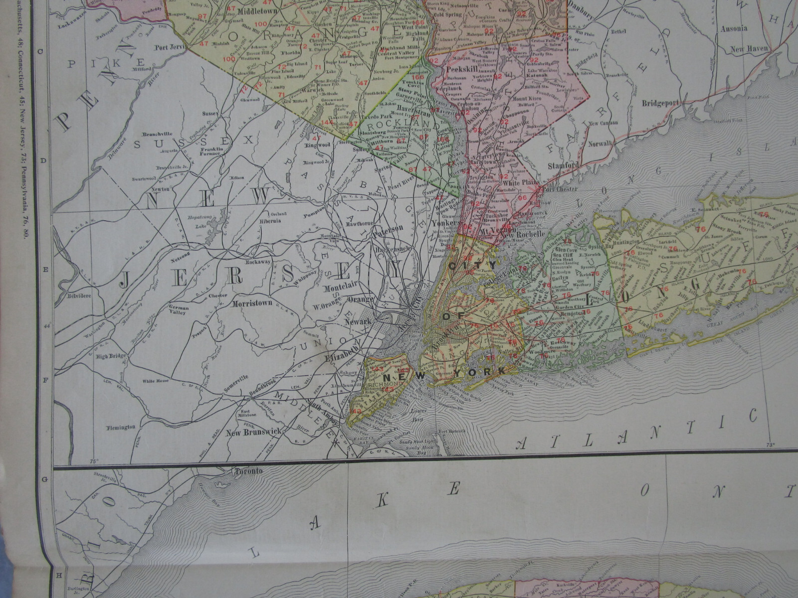 NY 1910 WESTERN NEW YORK RAILROAD Map KANONA & PRATTSBURG RR; NAPIERVILLE JCT RR