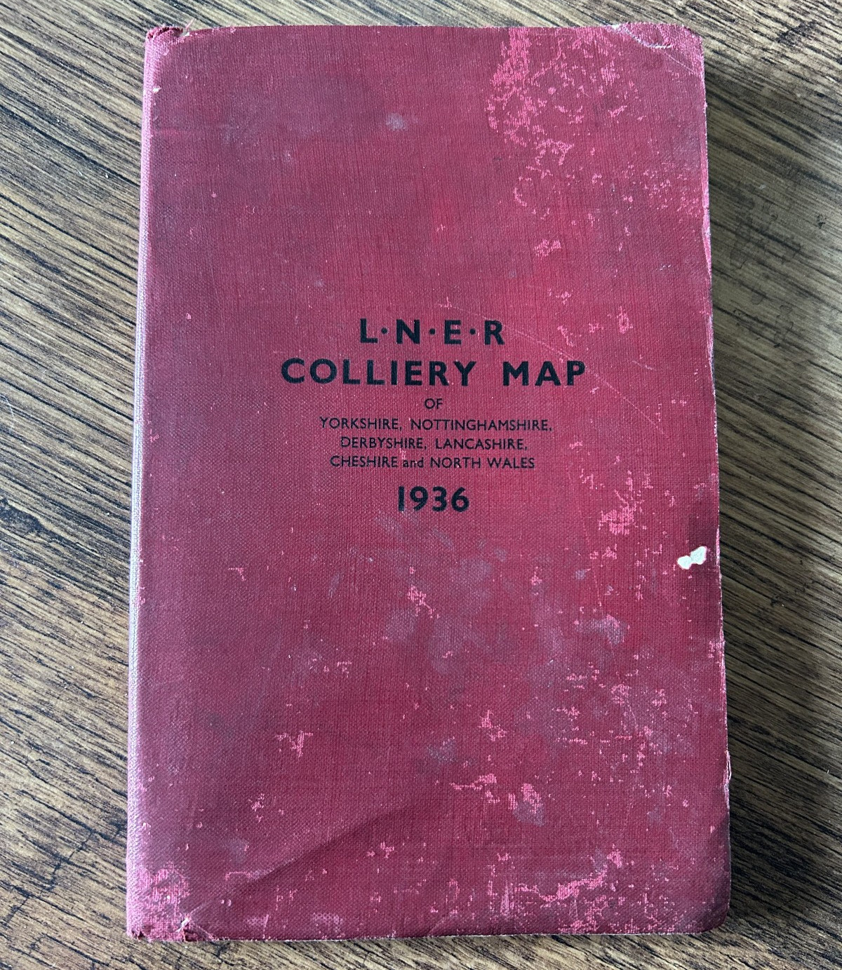 LNER Colliery Railway Map Linen 1936 Yorks Notts Derbys Lancs Cheshire N Wales