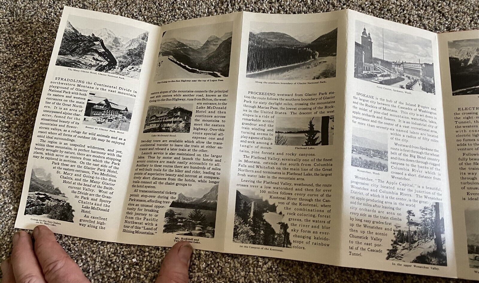 1932 Great Northern Railroad Empire Builder Map of the United States & Brochure
