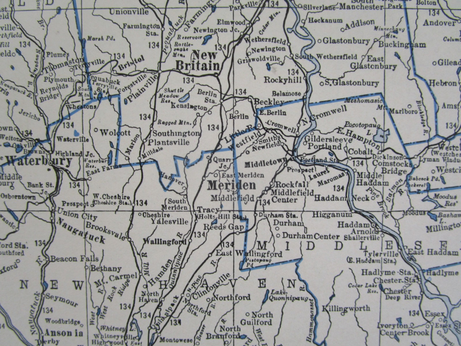15% off. CO CT GREAT DEPRESSION era 1931 COLORADO RAILROAD Map or CONNECTICUT