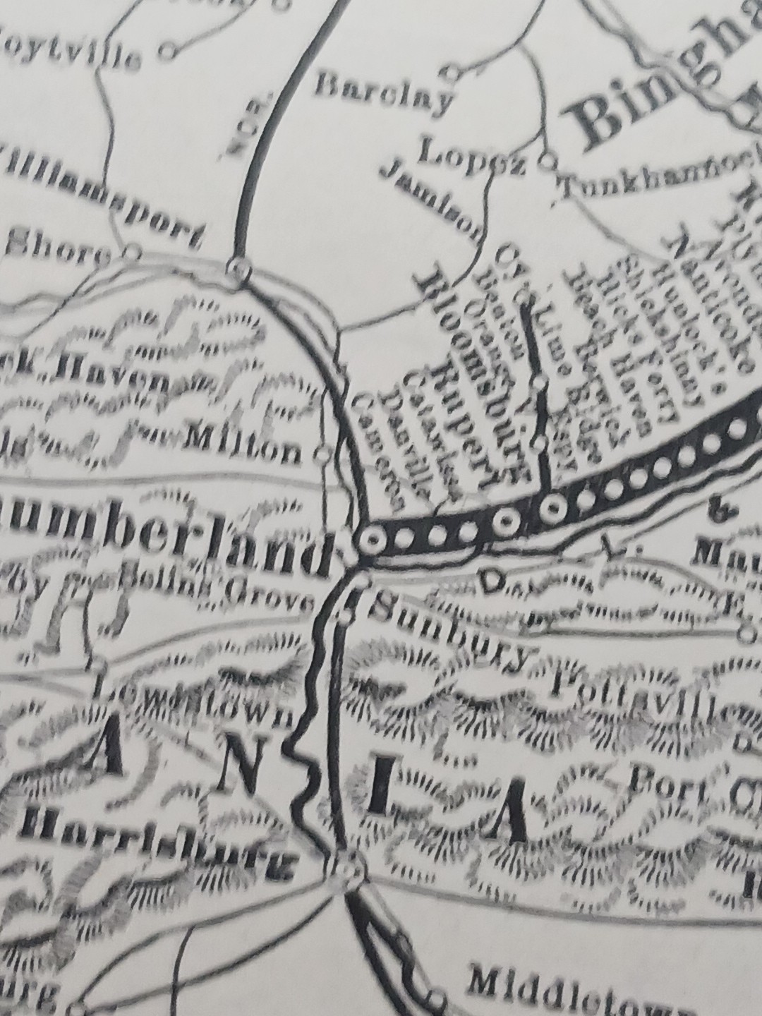 ~1904 Vintage Railway Map LACKAWANNA & WESTERN RAILROAD All Routes & Stations