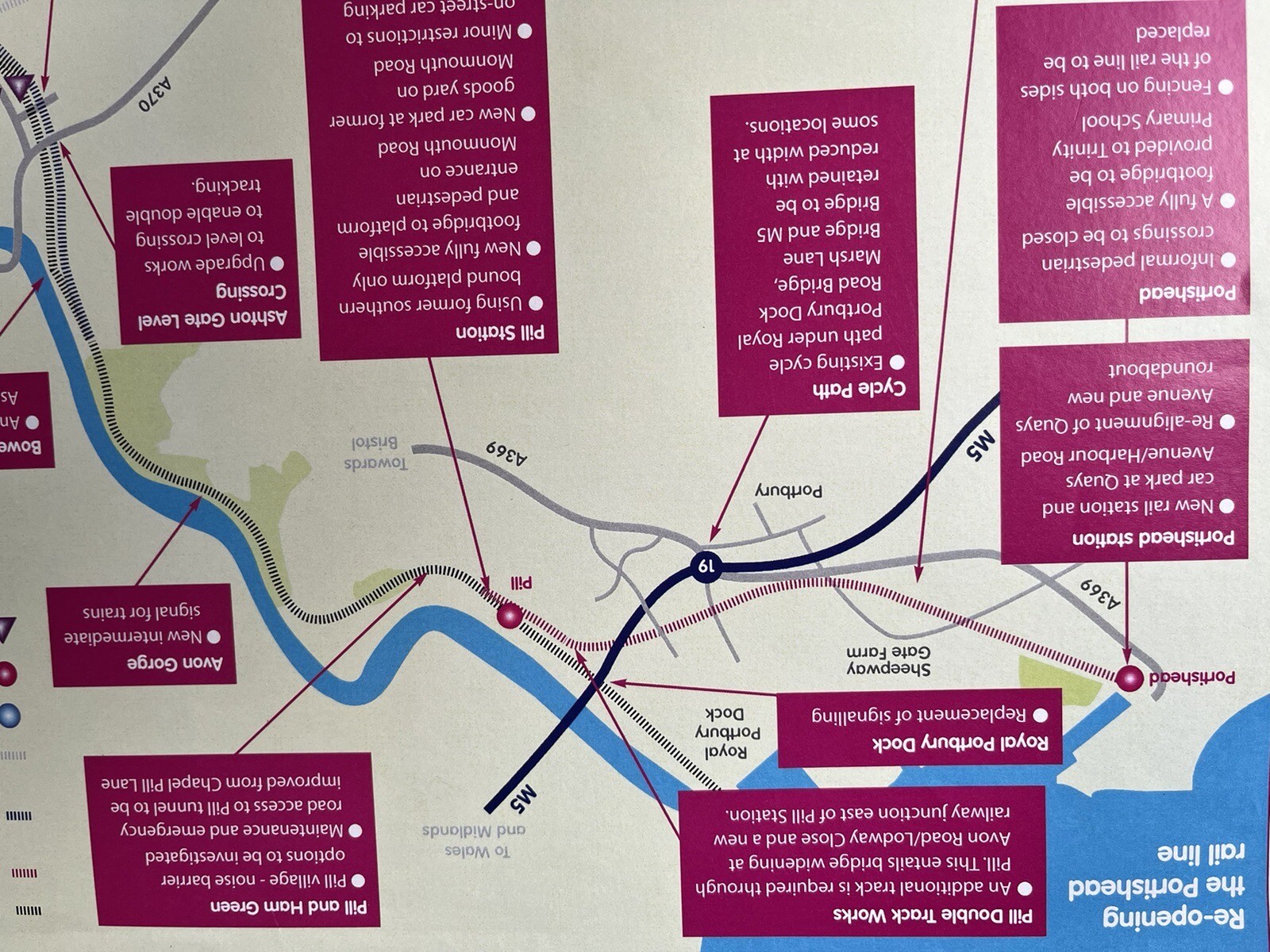 Re-opening of Portishead Rail Line – promo map, GWR, Somerset, Bristol – 2010 (?