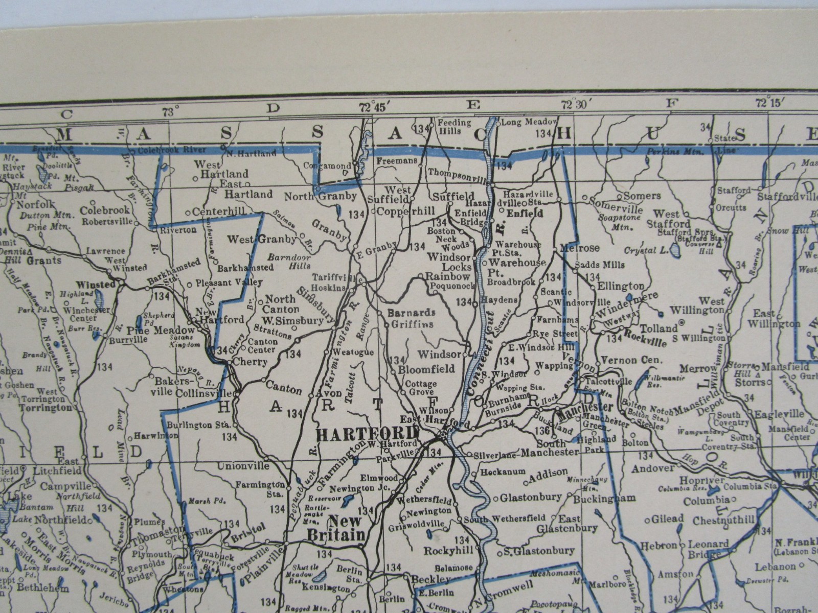 15% off. CO CT GREAT DEPRESSION era 1931 COLORADO RAILROAD Map or CONNECTICUT