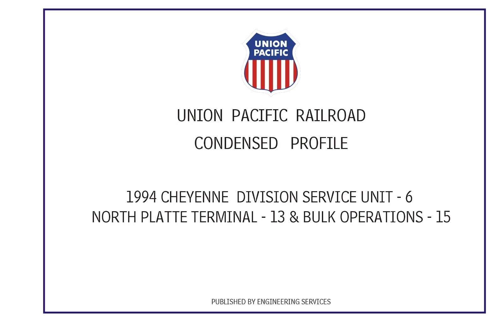 Union Pacific 1994 Cheyenne Division SU- 6 Condensed Profile PDF Pages on DVD