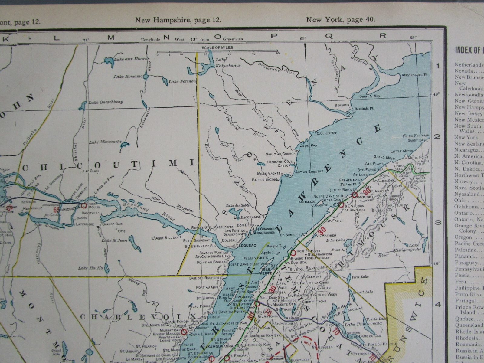 1910 QUEBEC STEAM, INTERURBAN ELECTRIC RAILROAD Map. CANADA 1900s PHILIPSBURG RR