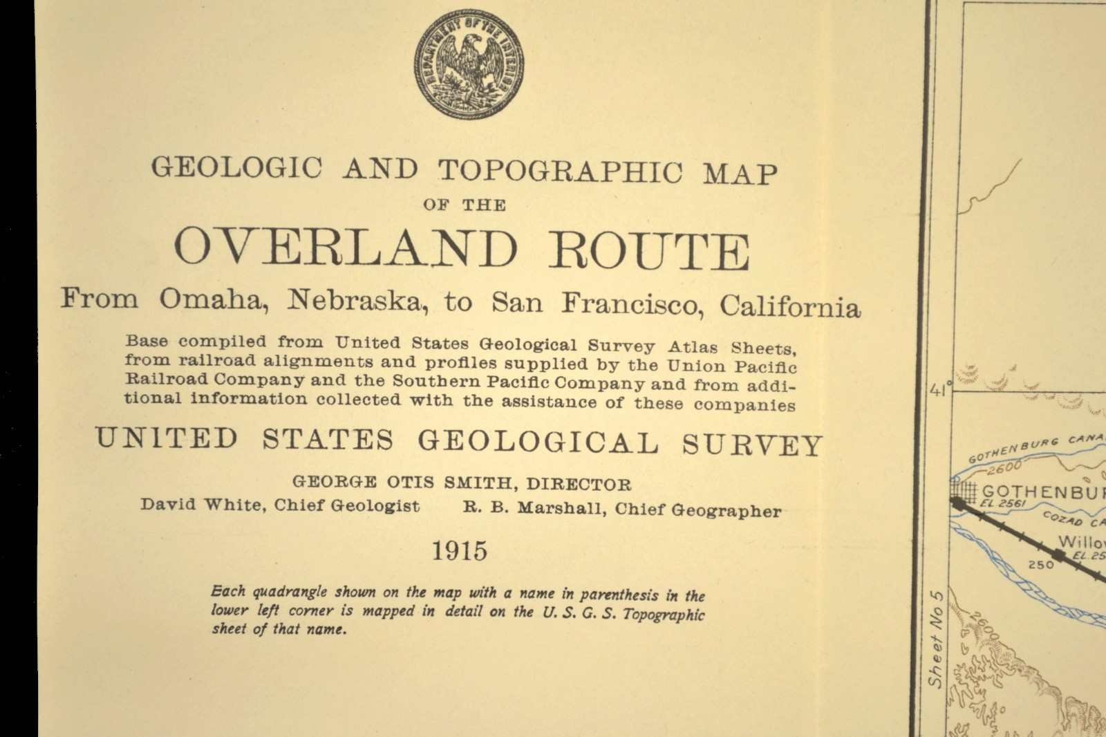 1915 Antique Union Pacific Railroad Map Kearney Nebraska Lexington NE Cozad