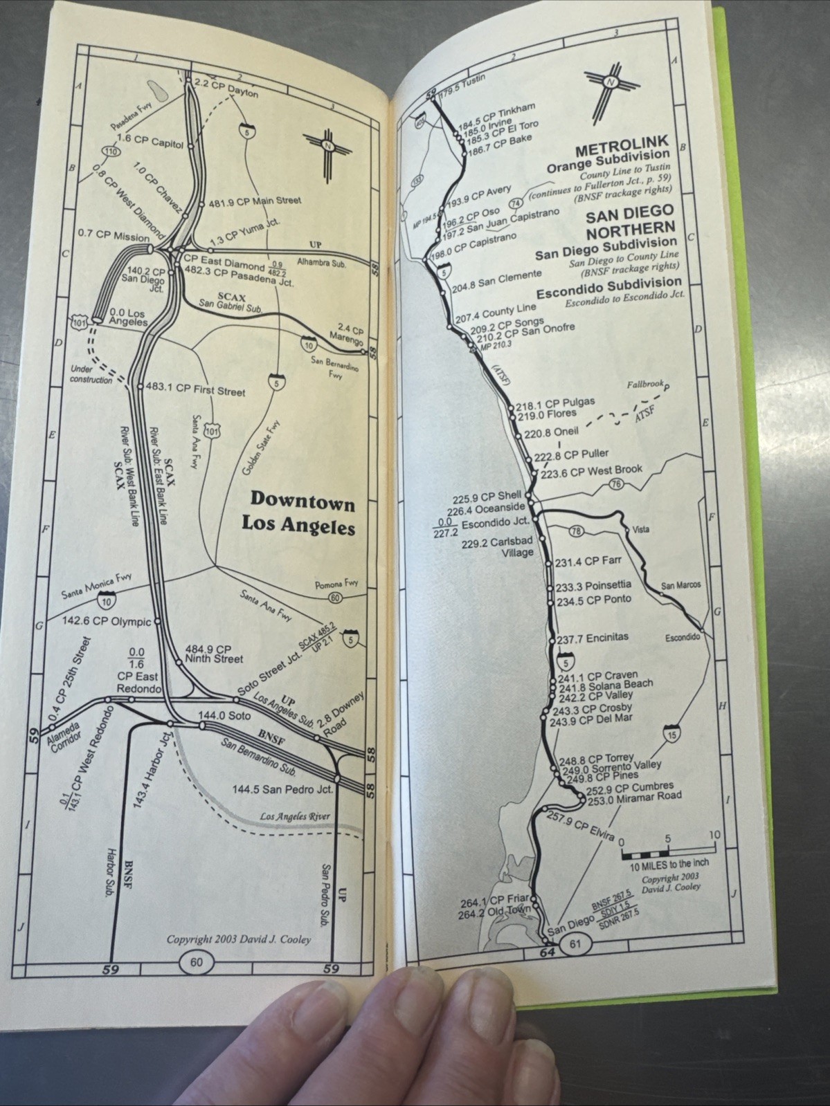 2005 California Railroad Map Pocket Guide. All The State Including Station Index