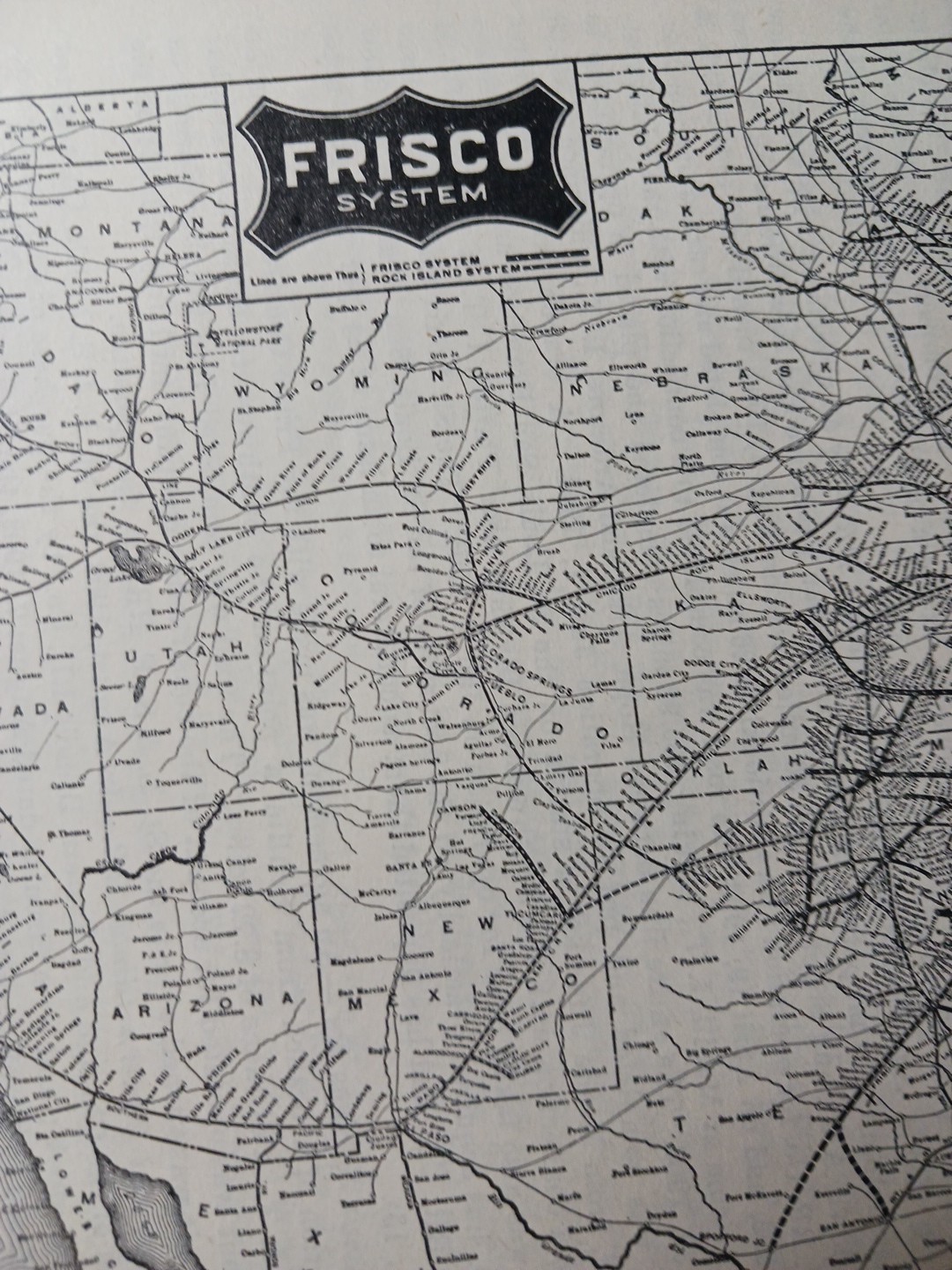 ~1904 ST LOUIS & SAN FRANCISCO RAILROAD vintage Railway Map + Report All Routes