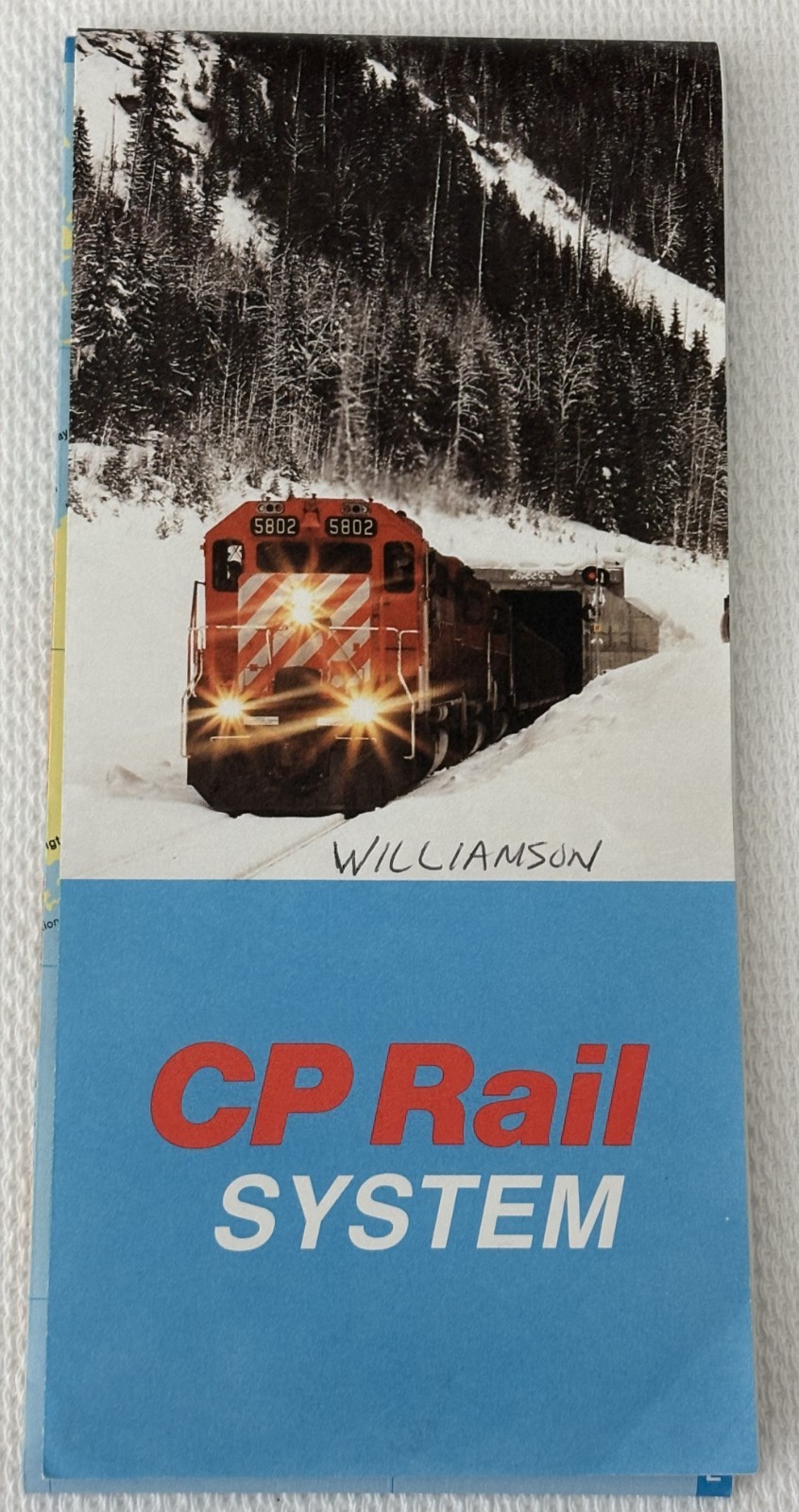 Vintage CANADIAN PACIFIC (CP) RAIL SYSTEM MAP, July 1990 Edition