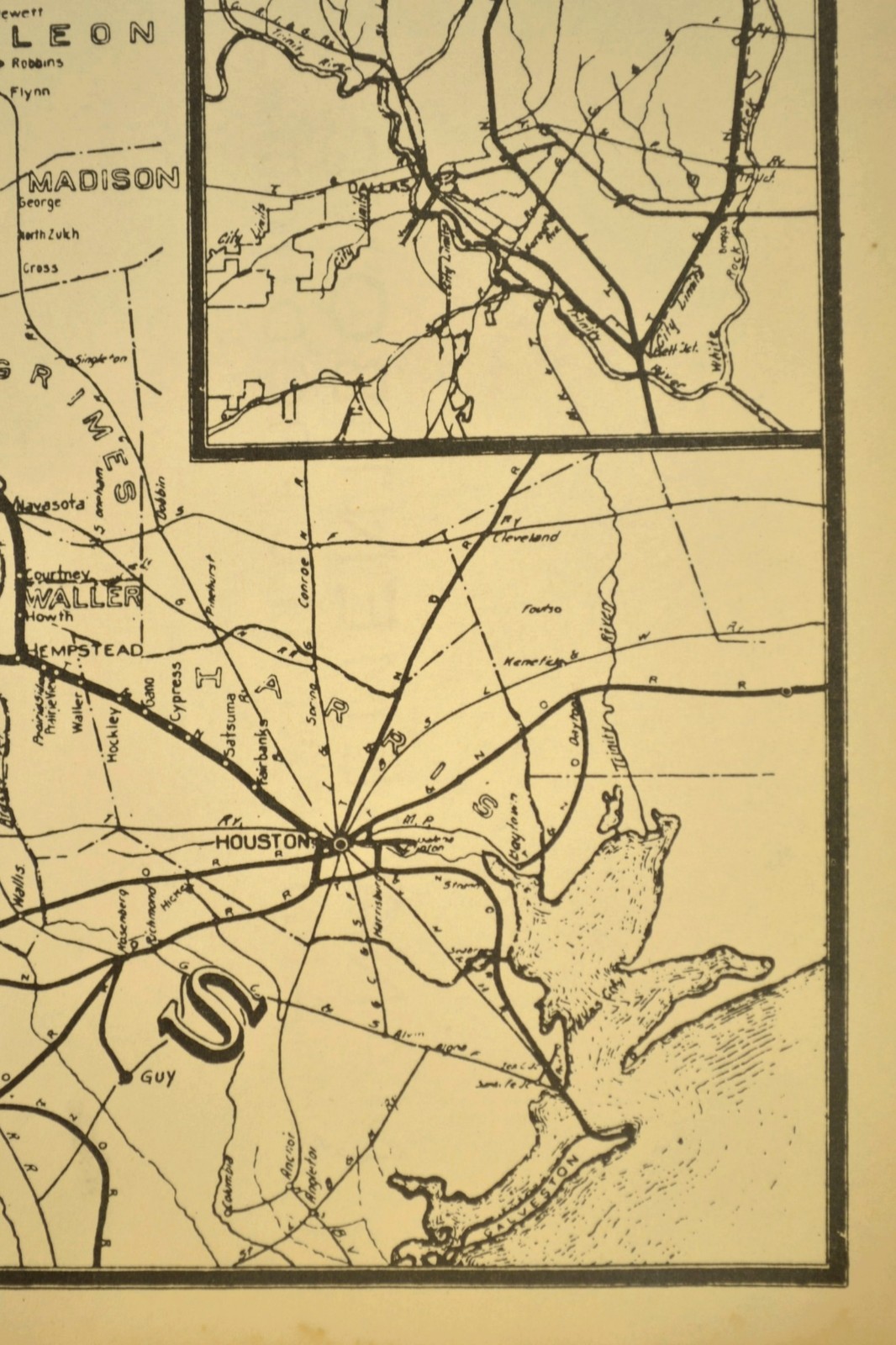 Southern Pacific Railroad Map Dallas Division Austin & Northwestern RR T&NO RR