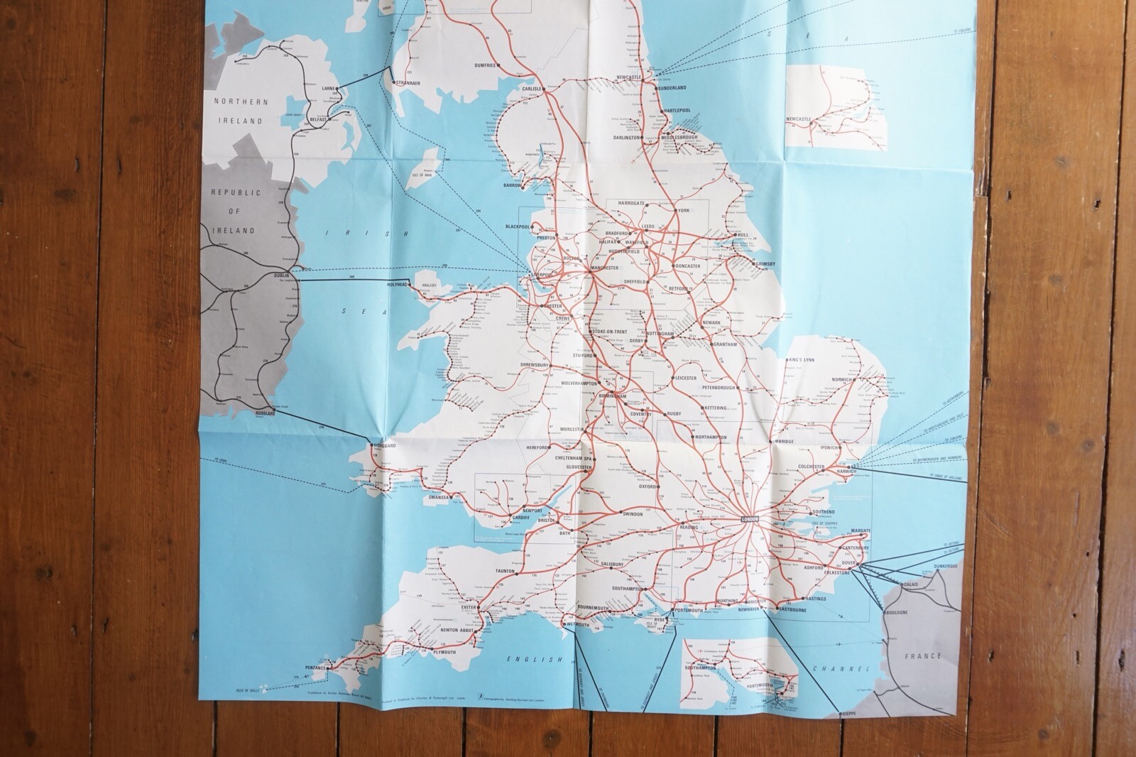 1979 – 1980 British Rail Passenger Network Railway Map